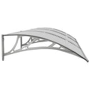 dørbaldakin 300x75 cm polycarbonat grå