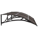 dørbaldakin 150x75 cm polycarbonat sort
