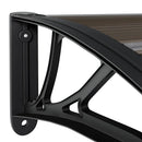 dørbaldakin 150x75 cm polycarbonat sort