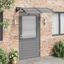 dørbaldakin 150x75 cm polycarbonat sort
