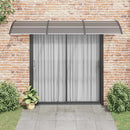 dørbaldakin 300x75 cm polycarbonat sort