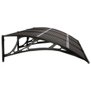 dørbaldakin 300x75 cm polycarbonat sort