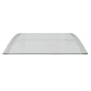 dørmarkise grå og transparent 80x75 cm polycarbonat