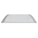 dørmarkise grå og transparent 100x75 cm polycarbonat