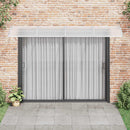 dørbaldakin 350x75 cm polycarbonat grå og transparent