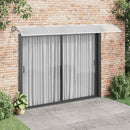 dørbaldakin 350x75 cm polycarbonat grå og transparent