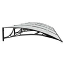 dørbaldakin 350x100 cm polycarbonat sort