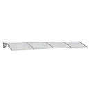 dørmarkise grå 350x100 cm polycarbonat