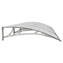 dørmarkise grå 350x100 cm polycarbonat