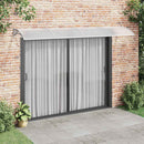 dørmarkise grå 350x100 cm polycarbonat