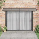 dørmarkise sort 350x100 cm polycarbonat