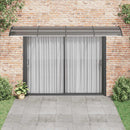 dørbaldakin 400x75 cm polycarbonat sort