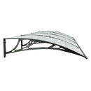 dørbaldakin 400x100 cm polycarbonat sort