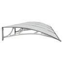 dørmarkise grå 400x100 cm polycarbonat