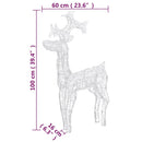 julerensdyr 2 stk. 60x16x100 cm akryl