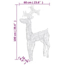 julerensdyr 3 stk. 60x16x100 cm akryl