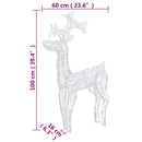 julerensdyr 2 stk. 60x16x100 cm akryl