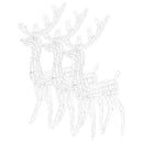julerensdyr 3 stk. 128 cm akryl varmt hvidt lys