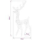 julerensdyr 3 stk. 128 cm akryl varmt hvidt lys