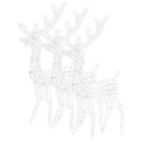 julerensdyr 3 stk. 128 cm akryl kold hvidt lys