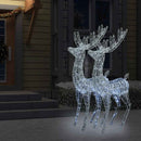 julerensdyr 2 stk. 180 cm 250 LED'er akryl koldt hvidt lys