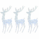 julerensdyr 3 stk. 180 cm 250 LED'er akryl koldt hvidt lys