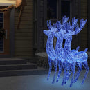 julerensdyr 3 stk. 180 cm 250 LED'er akryl blåt lys