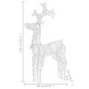 julerensdyr 2 stk. 60x16x100 cm akryl