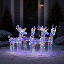 julerensdyr 4 stk. 160 LED'er akryl flerfarvet lys