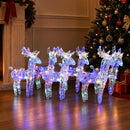 julerensdyr 6 stk. 240 LED'er akryl flerfarvet lys