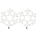 snefnug 2 stk. 27x27 cm med LED-lys varmt hvidt lys