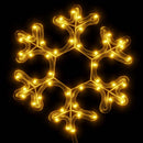 snefnug 2 stk. 27x27 cm med LED-lys varmt hvidt lys