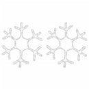 snefnug 2 stk. 38x37 cm med LED-lys varmt hvidt lys