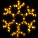 snefnug 3 stk. 38x37 cm med LED-lys varmt hvidt lys