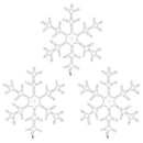 snefnug 3 stk. 59x59 cm med LED-lys varmt hvidt lys