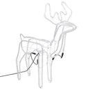 julerensdyr med bevægelige hoveder 3 stk. 76x42x87 cm varm hvid