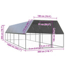 hønsegård 3x10x2 m galvaniseret stål