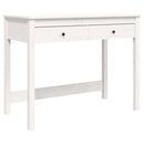 skrivebord med skuffer 100x50x78 cm massivt fyrretræ hvid