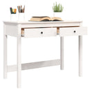 skrivebord med skuffer 100x50x78 cm massivt fyrretræ hvid