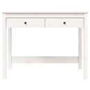 skrivebord med skuffer 100x50x78 cm massivt fyrretræ hvid