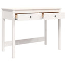 skrivebord med skuffer 100x50x78 cm massivt fyrretræ hvid