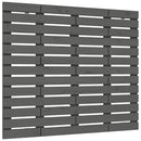 sengegavl 106x3x91,5 cm massivt fyrretræ grå