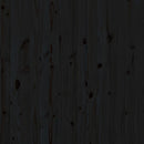 sengegavl 126x3x91,5 cm massivt fyrretræ sort