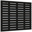 sengegavl 146x3x91,5 cm massivt fyrretræ sort