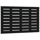 sengegavl 106x3x63 cm massivt fyrretræ sort