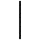 sengegavl 126x3x63 cm massivt fyrretræ sort