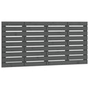 sengegavl 146x3x63 cm massivt fyrretræ grå