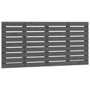 sengegavl 156x3x63 cm massivt fyrretræ grå