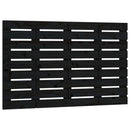 sengegavl 81x3x63 cm massivt fyrretræ sort