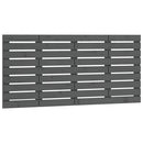sengegavl 141x3x63 cm massivt fyrretræ grå